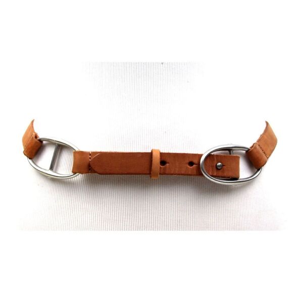 Old Navy TAN BROWN GENUINE LEATHER 3/4"Wd ADJUSTABLE WOMEN'S BELT Sz M/L (G23 - Picture 1 of 8